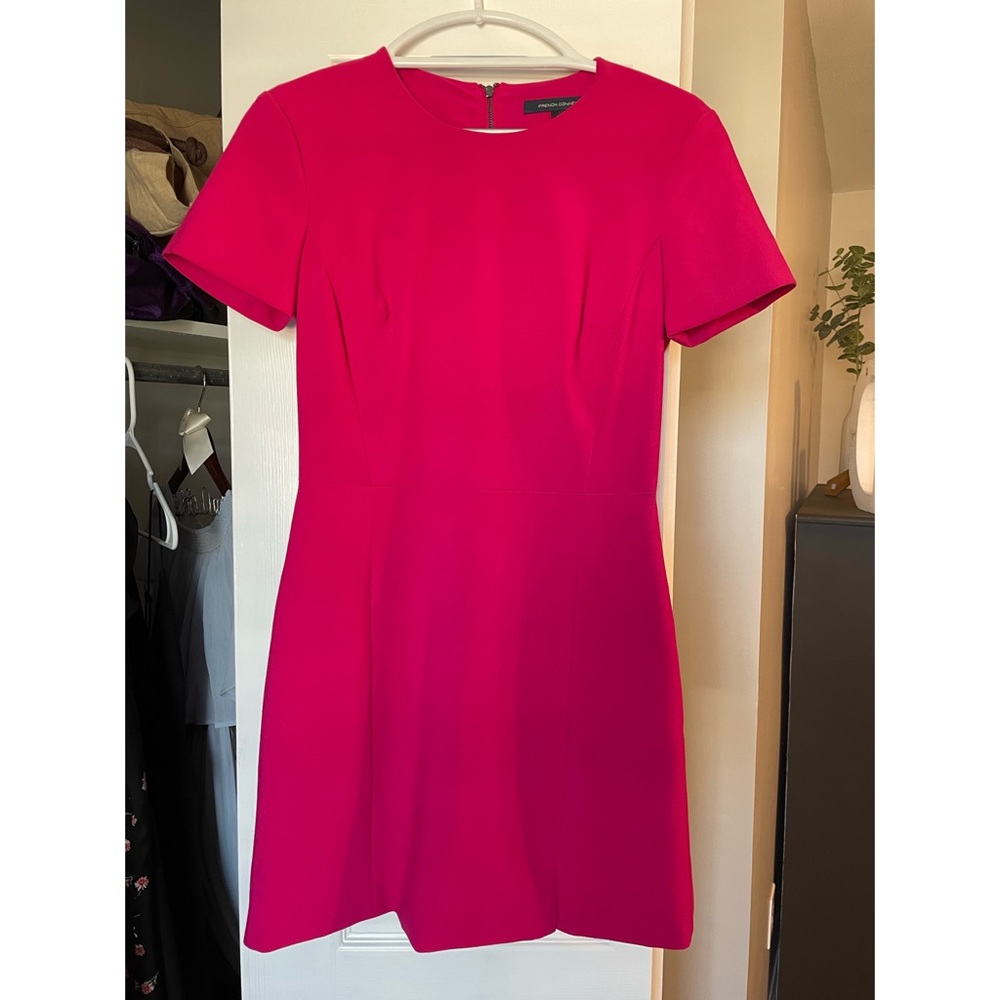 Magenta Pink Mini Sheath Dress